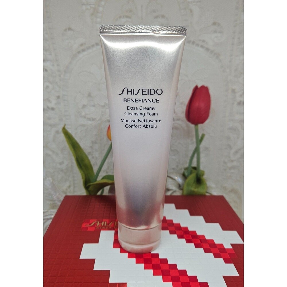 Shiseido Benefiance Extra Creamy Cleansing Foam Discontinued 4.4 oz - New